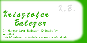 krisztofer balczer business card